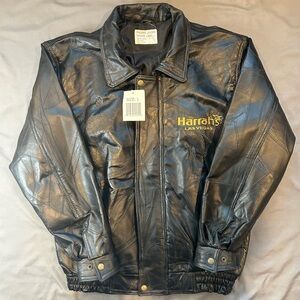 Vintage Harrah’s Philippe Lenore / Las Vegas Leather Jacket (BRAND NEW W TAGS)